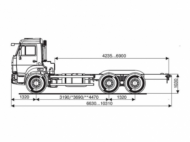 65115-3968-50 Шасси КамАЗ