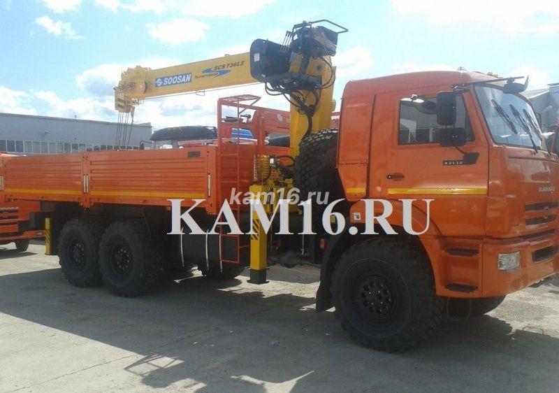 КАМАЗ 43118 с манипулятором Soosan 736 L2